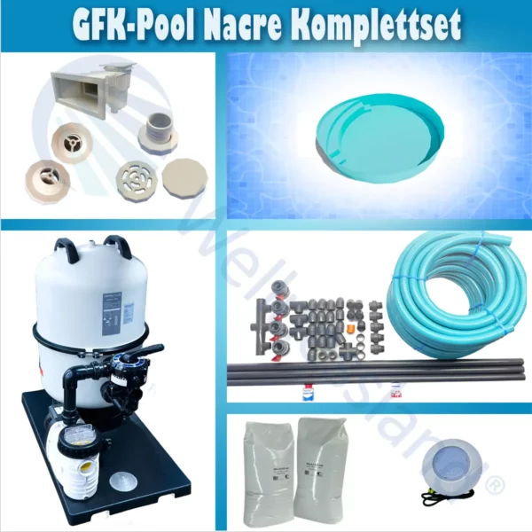 Gfk Pool Nacre Komplettset