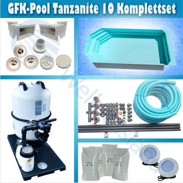 Gfk Pool Tanzanite 10 Komplettset