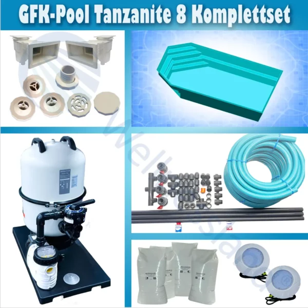 Gfk Pool Tanzanite 8 Komplettset