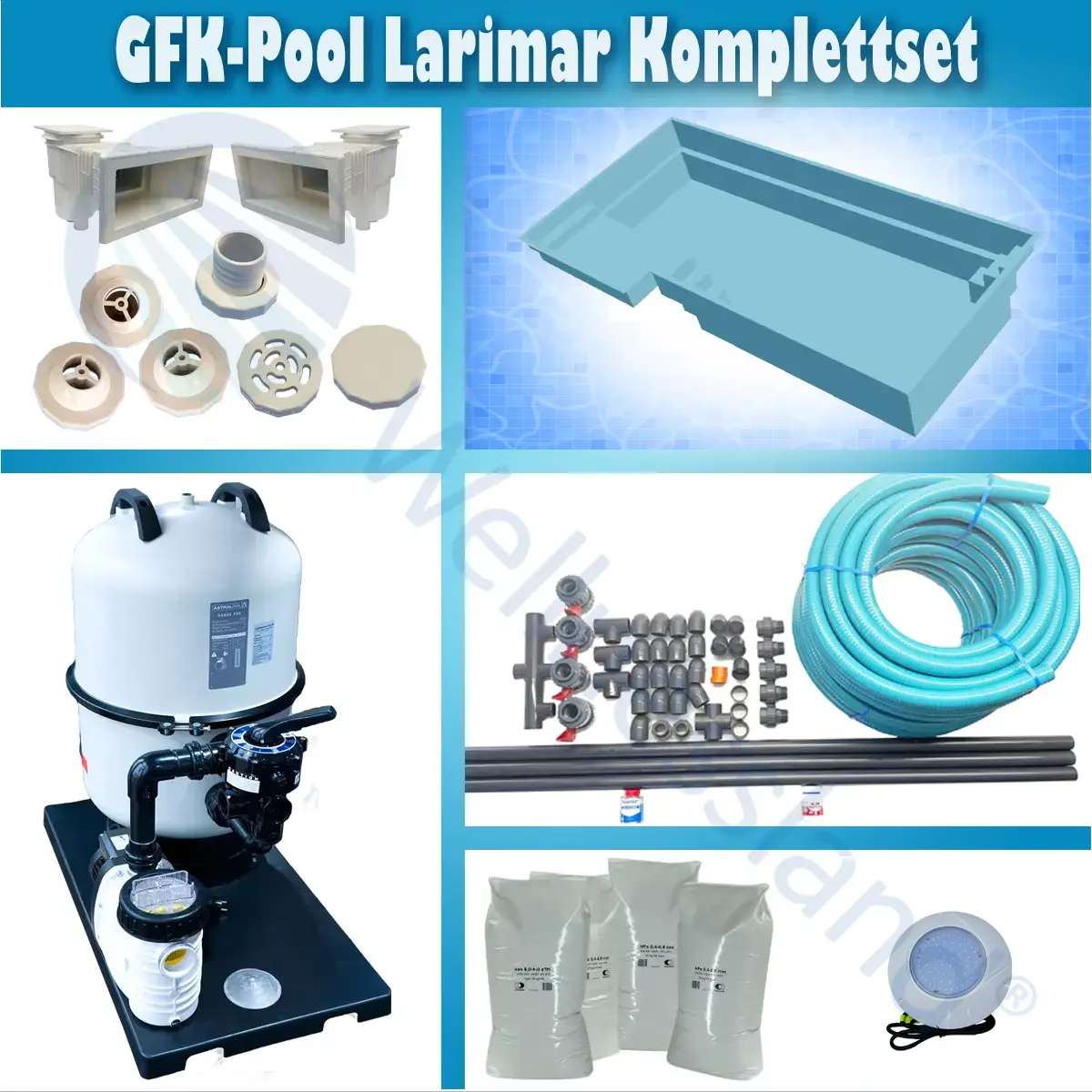 GFK Pool Komplettsets Larimar