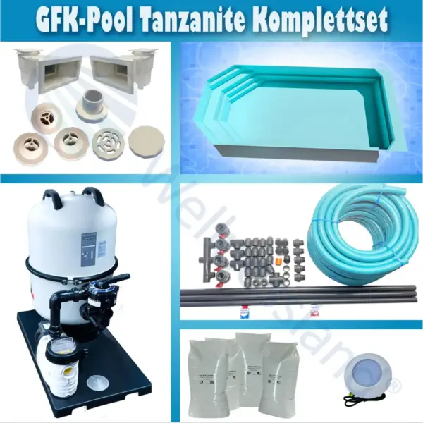 GFK Pool Komplettsets Tanzanite