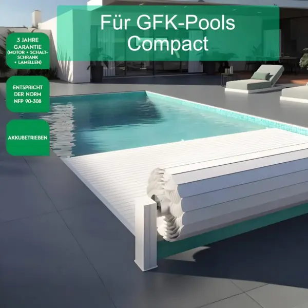 Rollladen Abdeckung Mit Akku Fuer Gfk Pools Compact